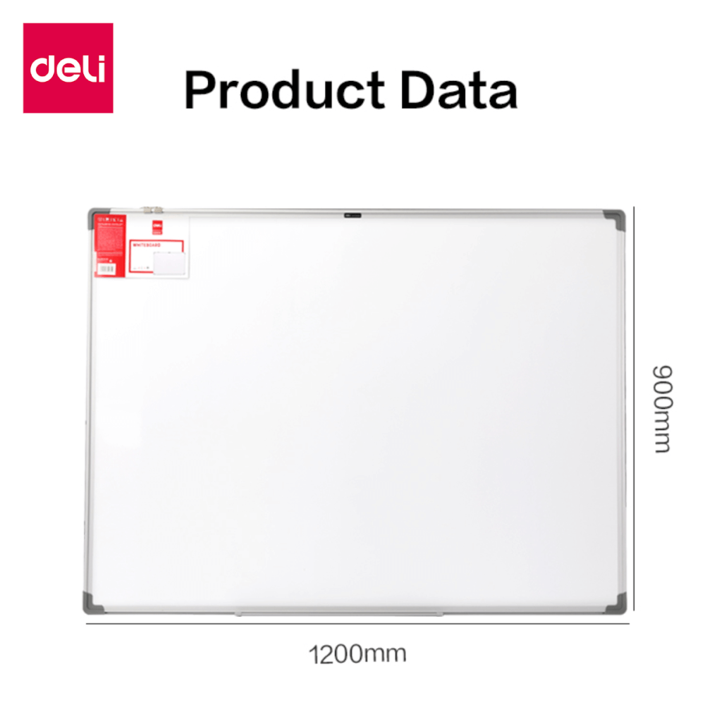 กระดานไวท์บอร์ด Deli E39034A-SL-01 ขนาด 90 x 120 cm